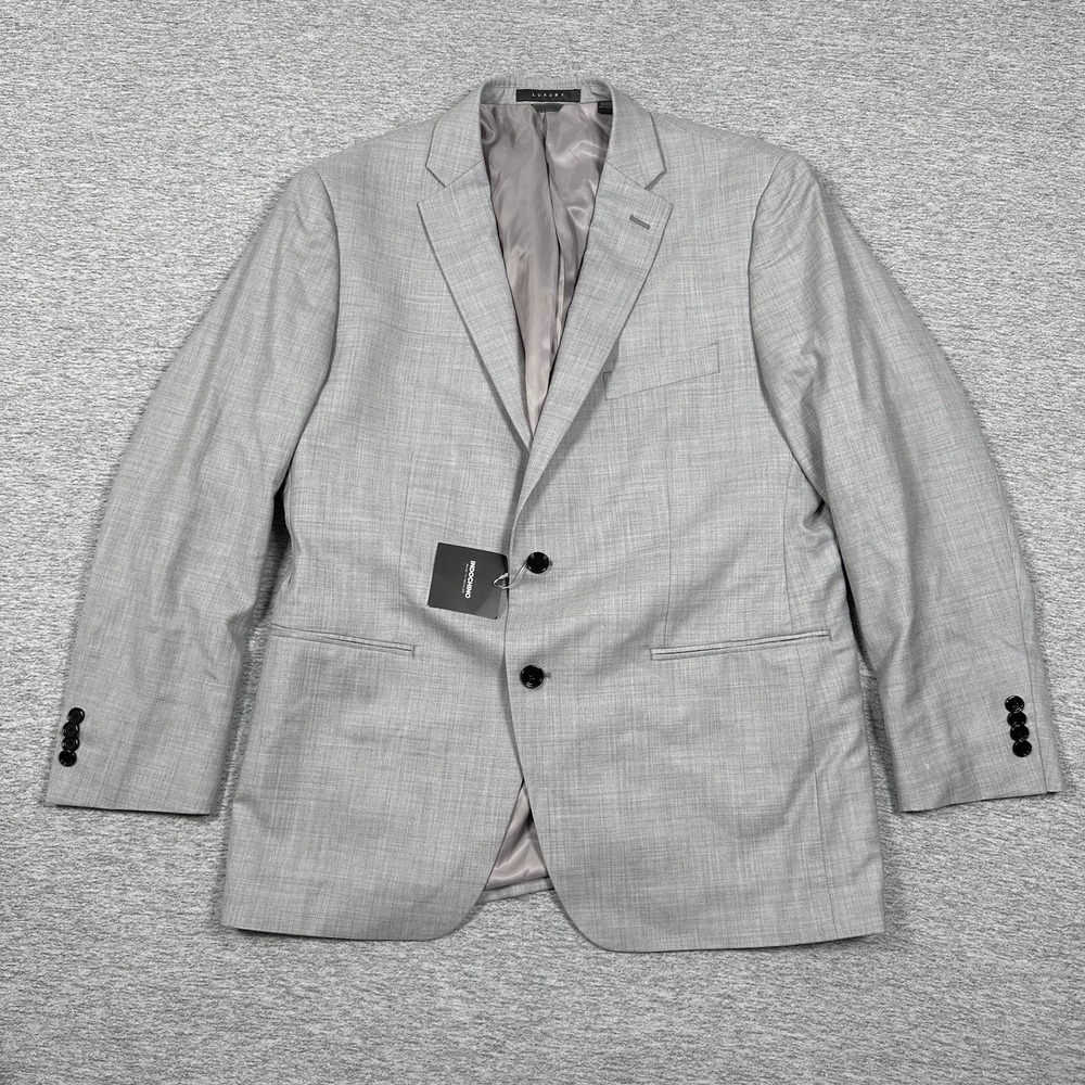 Indochino Blazer Mens Size 42 Gray Wool Cashmere Two Button City Jacket
